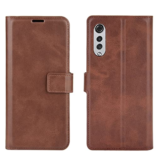 Kezaizhe Flip Case for LG Velvet Wallet PU Leather Magnetic Protective Cellphone Case for Velvet LG Velvet 5G 4G LTE Folio Book Cover with Stand (Brown)