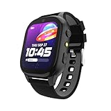 PlayZoom 4 Kids Smartwatch – 1.83” Color Touchscreen, 25+ Games, Selfie Camera, Audiobooks, Songs, Step Tracker, Parental Controls, Waterproof, for Ages 4-12 (Black)