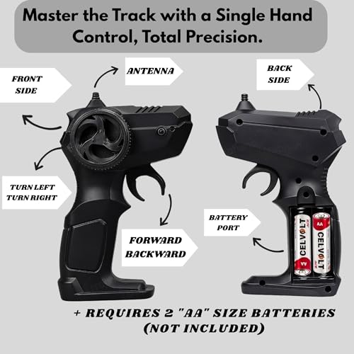 Image of GRAPHENE RC 1:14 Tesla Cybertruck Remote Control Simulation High Speed Racing Car All-Terrain with Rechargeable 27Mhz Radio-Controlled Working Dazzling Lights for Kids of Age 14+ (RC Tesla Truck)