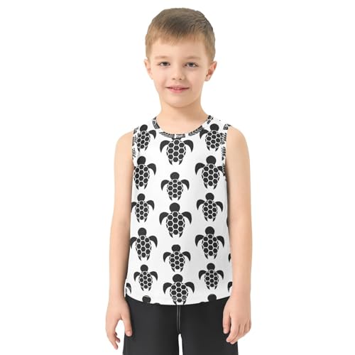 J JOYSAY Black Sea Turtle Boys Tank Top Sleeveless Muscle Shirts Quick Dry Kids T-Shirts 3-15T2