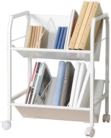 （22:00時点） 不二貿易 ファイルワゴン 2段 幅55×奥行40×高さ70cm ホワイト スチールラック A4対応 キャスター付き 83983