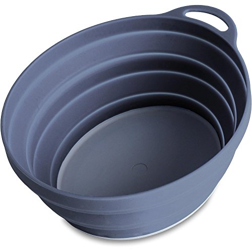 Lifeventure Silicone Ellipse FlexiBowl (Graphite) Camping Bowl Unisex-Adult, Grey