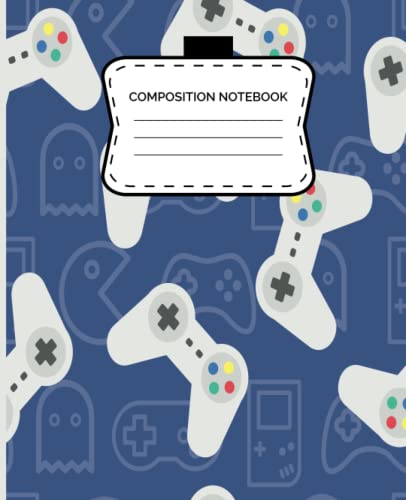 Composition Notebook: Ruled Lined Journal | Gamer Game Controller Theme For Homework, Notes, Doodles and Back to School image 2