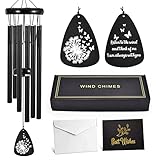 Wind Chimes for Loss of Loved One, 32 INCH Butterfly Memorial Wind Chimes for Loved Ones Lost in Mem