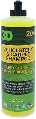 3D Upholstery & Carpet Shampoo - High Foam Stain Remover & Odor Eliminator Shampoo 16oz.