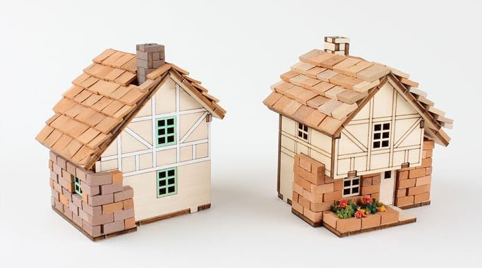Youngmodeler Hobby Wooden Model Kits Mini Brick Wooden House II - A DIY Assembly Kit for Creative Minds