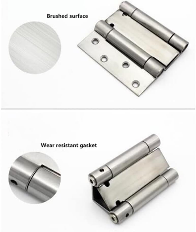 2pcs 4/5/6 Inch Stainless Steel Spring Hinge DIY,Two-Way Open Automatic Closing Door Modern Simple and Quick Spring Hinge-6 inch
