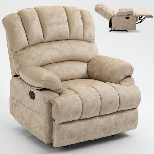 Sillón reclinable tela beige con brazo acolchonado miniatura 7