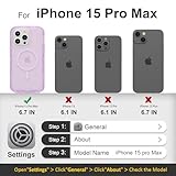 Follaroma for iPhone 15 Pro Max Case, Compatible with MagSafe, Dual Layer Transparent Magnetic Phone Cases, Heavy Duty Shockproof and Anti-Drop Protective Cover for iPhone 15 ProMax, 6.7'', Purple - Image 2
