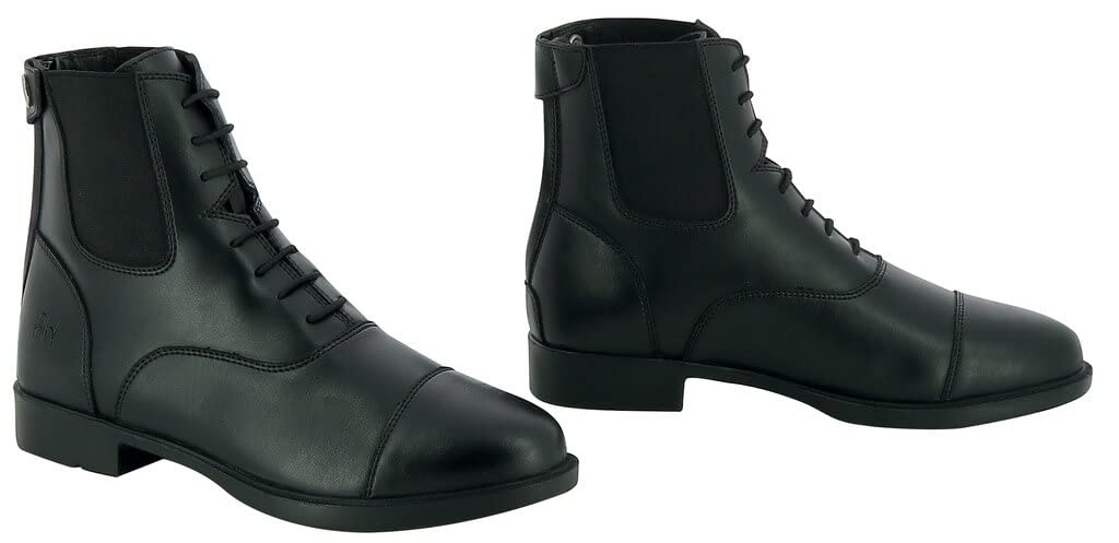 Ekkia Suedwind cheville Ultima RS Pro paddock noir lacet de cuir de vache imperméable à l'eau semelle de confort