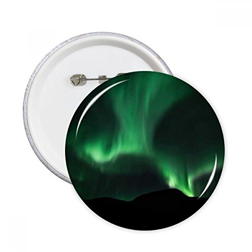 Pins badge bouton rond vert ciel nocturne vêtement décoration multicolore XL en lot de 5