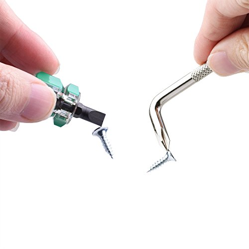 Bcp Box Of 5 Mini/Offset Magnetic Screwdriver Boxset With Phillips Flat Head For Automotive Fender Installation #TOP4