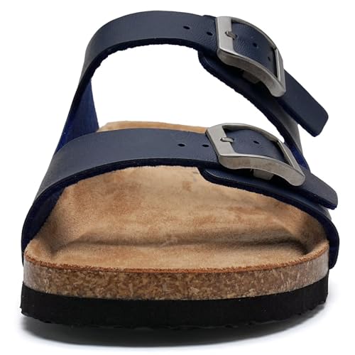 Image of Torotto Kids Sandals Boys Girls Slide Summer Non-slip Cork Glitter Toddler Slippers with Adjustable Straps for Indoor & Outdoor