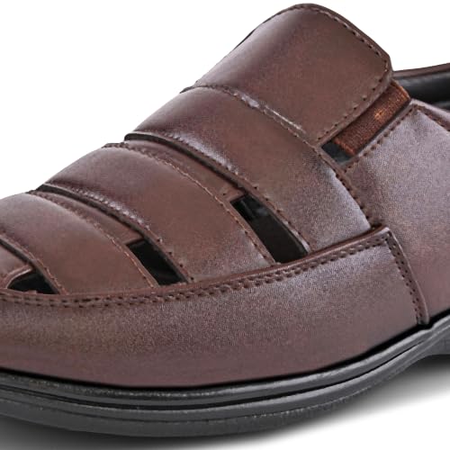Image of Men's Faux Leather Fisherman Shoe Style Sandal (5UK - 13 UK)