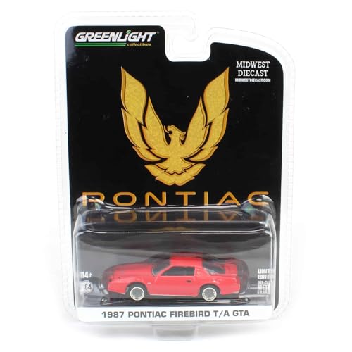 1/64 1987 Pontiac Firebird T/A GTA, Rojo, Exclusivo Midwest Diecast miniatura 6