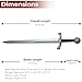 28 Inch Legendary Excalibur Foam Sword Medieval Knight Replica with Metallic Finish & Plastic Inner Core – Hlalloween Cosplay, Costume, Display