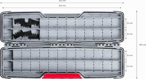 Bosch 1x PRO Tough Box Large für Zubehör, 50 x 120 x 355 mm – Ansicht 3