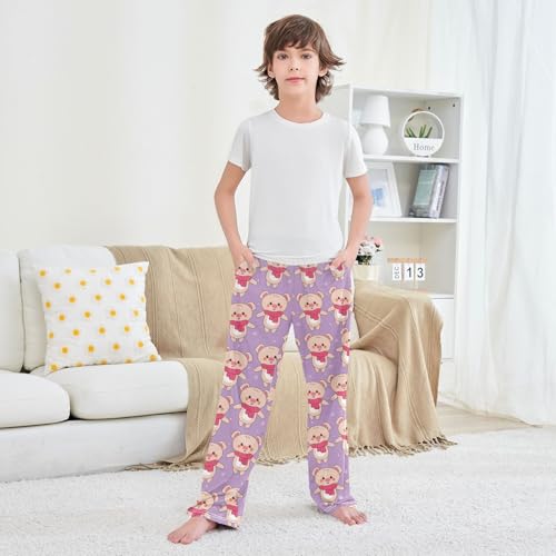 Boys' Pants Christmas Pig Animal Long Bottoms Jogger Pants Elastic Waist Trousers with Pockets S-XL3