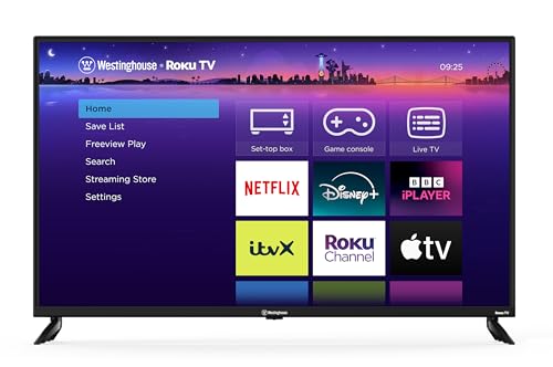 Ya en manzanajugosa.com: Westinghouse Smart TV 4K - UHD Roku TV de 43 pulgadas con Freeview, Netflix, Apple TV+, BBC iPlayer, HDR, Dolby Audio, control de voz, HDMI, USB, Smart TV para sala de estar o cine en casa [Clase
