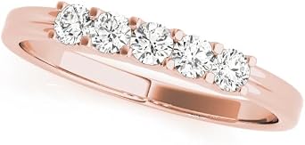 Shared Prong Half Eternity Ring | 0.25ct to 2.00ct D/VVS Lab Diamond | 9K/18K Gold & 950 Platinum | UK Hallmarked | Gift for Women