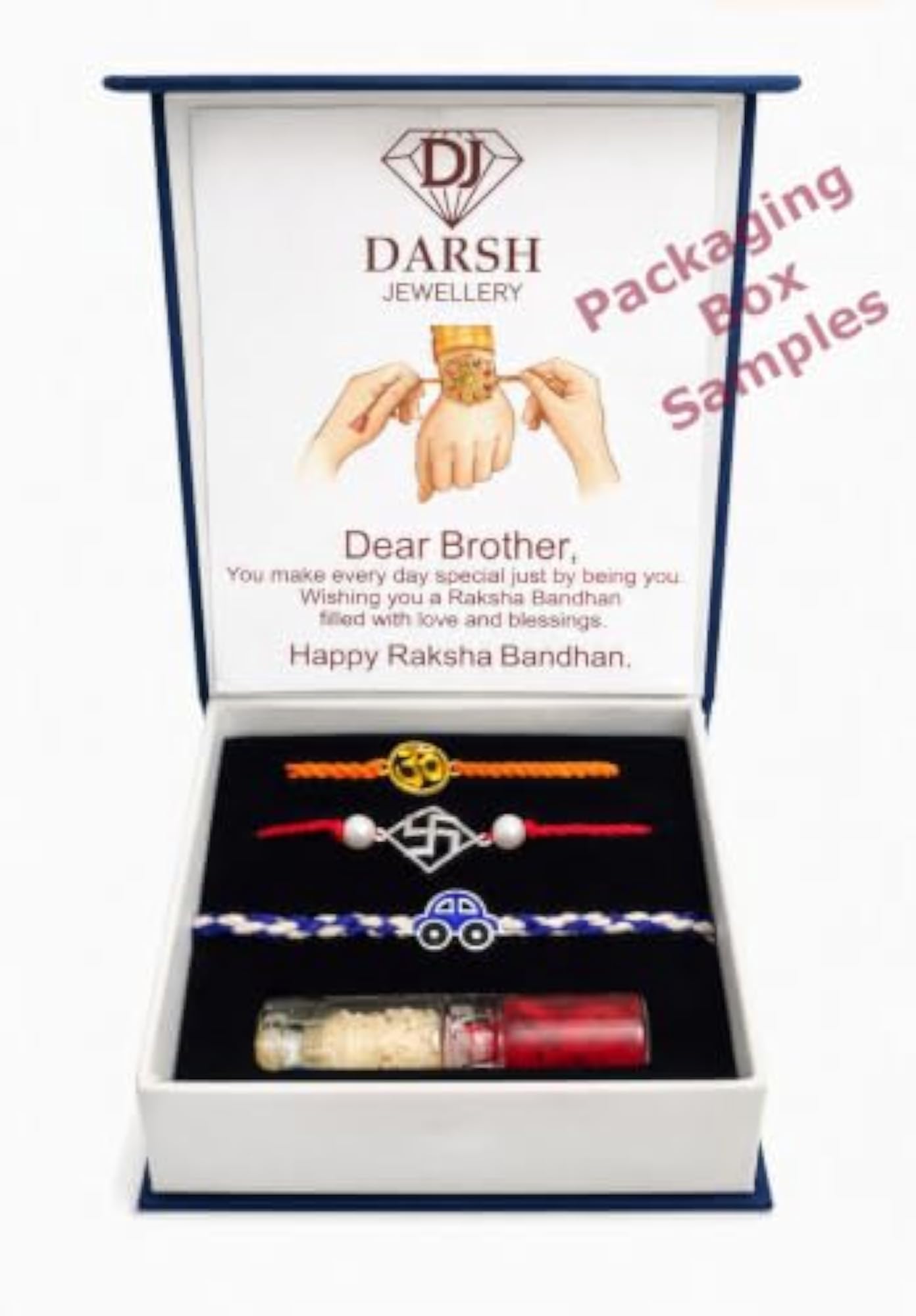 925 Sterling Silver Flower Rakhi with Pink Gemstone, Elegant Gift
