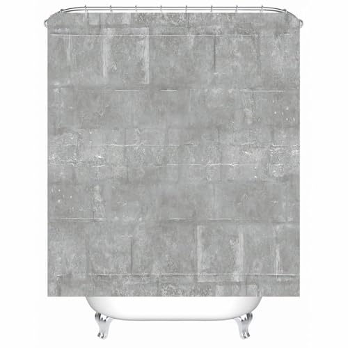 Rideau de douche gris de qualité supérieure, rideau de bain imperméable en polyester