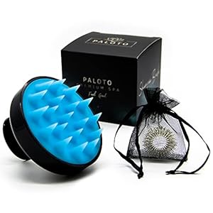 PALOTO® [ORIGINAL] Premium Shampoo Bürste – Silikon Kopfmassage Bürste für manuelle Wellness Kopfhaut Massage – GRATIS Finger Massage Ring – Stimuliert das Haar Wachstum, wirkt gegen Schuppen
