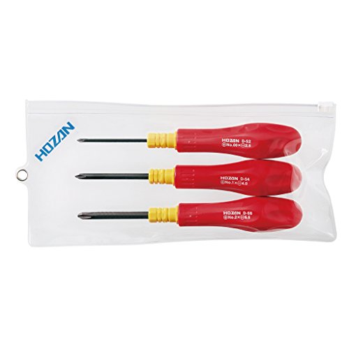 Tournevis HOZAN D-44 pour réparer vos appareils électroniques kit 3 pièces avec étui