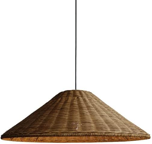 Generic Hanglampen Eenvoudige Chinese Japanse Azië Popular Bar Restaurant Dining Room Living E27 Bamboo Weven Rattan Hanglamp Retro Zen Lampen Rattan Art Kroonluchter