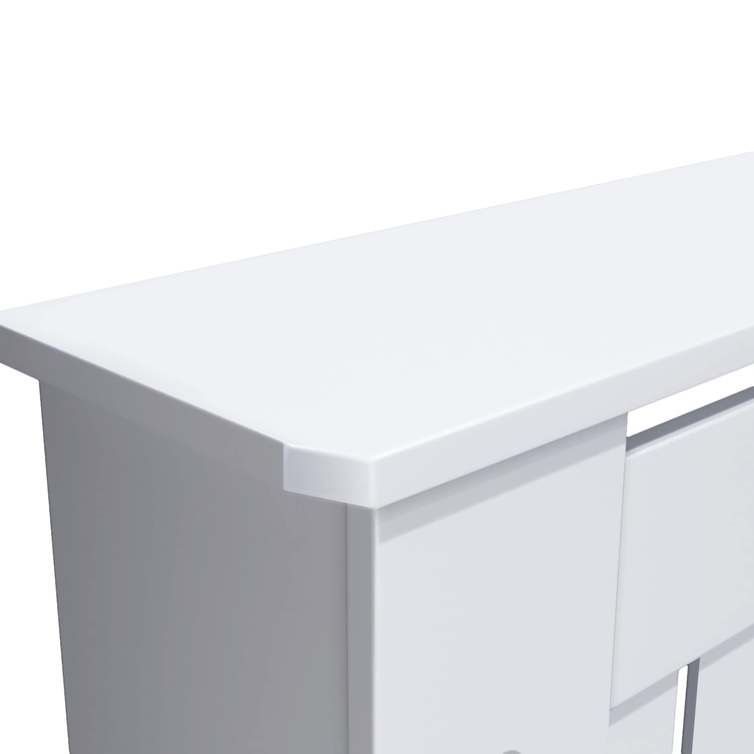 ELEGANT Heizkörperverkleidung, 152x19x81.5cm, Lackiert, Vertikal Lamell, Weiß | Heizkörperabdeckung, Heizkörperschutz, Schrank Heizkörper Abdeckung für Wohnzimmer, Schlafzimmer, Küche, Modern, Holz