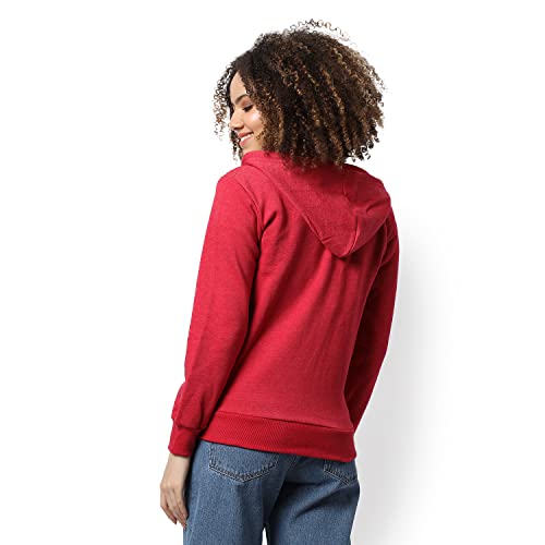 Image of PINACOLADA Women Stylish Zipper Sweatshirt Regular Fit for Casual Wear | Full Sleeves | Cotton | Sweatshirt Crafted with Comfort Fit and High Performance for Everyday Wear