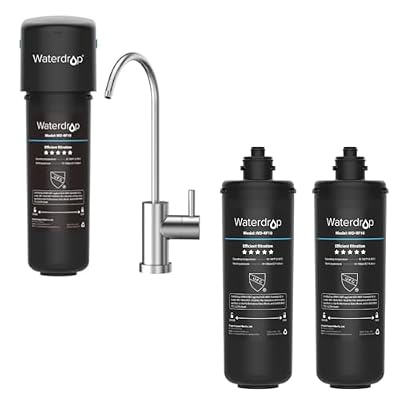 Waterdrop 10UB Under Sink Drinking Water Filter System and Waterdrop RF10 Replacement Filter Cartridge for 10UA/10UB Under Sink Water Filter