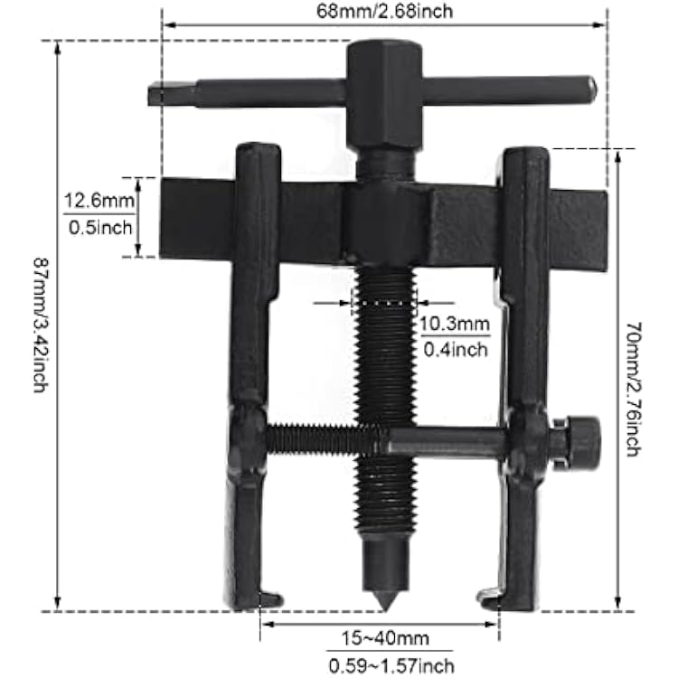 Adjustable Two Jaw Bearing Gear Puller Remover Tool, 2 Inch Carbon Steel Pump Removing Kit for Motorcycle (2 Inch)