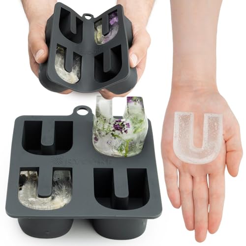 Moldes de Silicona para Cubos de Hielo Letra U 2 pulgadas miniatura 1