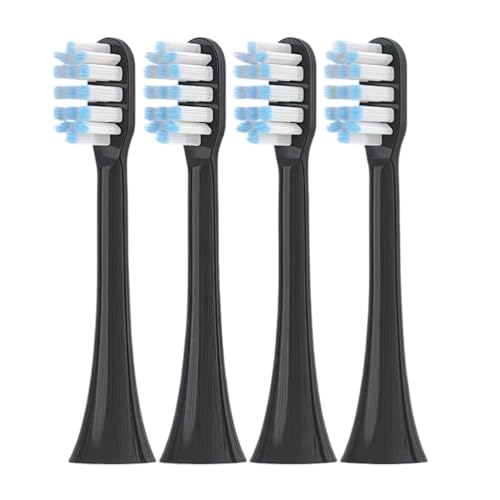 電動歯ブラシの交換用ブラシヘッド。互換品 SOOCAS X3/X3 Pro/X1/V1/V2/D3/X3U/X5(4 Black)