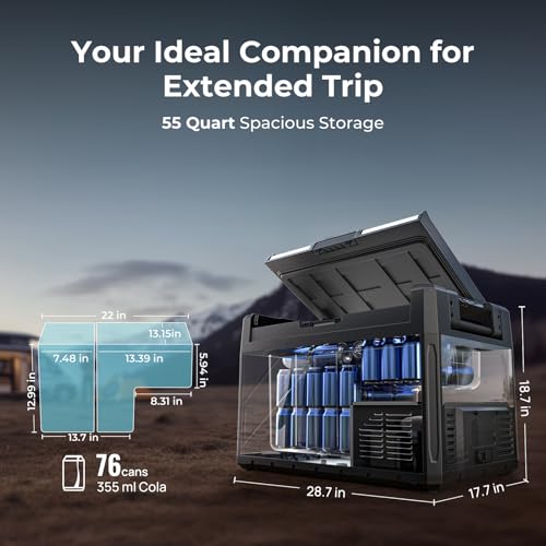 Portable Car Refrigerator Freezer Dual Zone