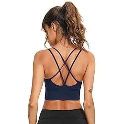 Sykooria Sujetador de Yoga Sujetador Deportivo para Mujer Sujetador de Entrenamiento Almohadillas Extraíbles Bra Deporte Sin Costuras para Gimnasio Yoga Bailar Corriendo Fitness