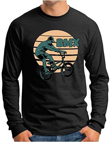 T-shirt manches longues BMX homme vélo OM3 maillot grand taille 4XL