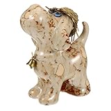 Tischdekoration mit hund: die schreibtischdekoration ist aus hochwertigem material für lange lebensdauer und gebrauch gefertigt, keramik- mit geflecktem hund