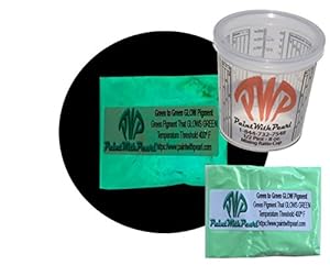 Paint With Pearl 25g Automotive Grade Green Glow Paint Pigment. Green Glow in The Dark Pigment Powder for Paint, Powder Coatings, Glues.