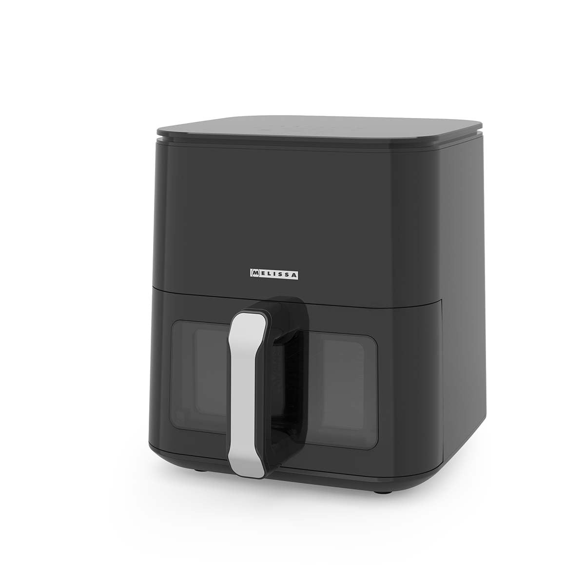 Melissa Friggitrice ad aria calda digitale XL – capacità 5 litri – 8 preset – Timer 60 min – touch screen – rivestimento antiaderente – con finestra – nero