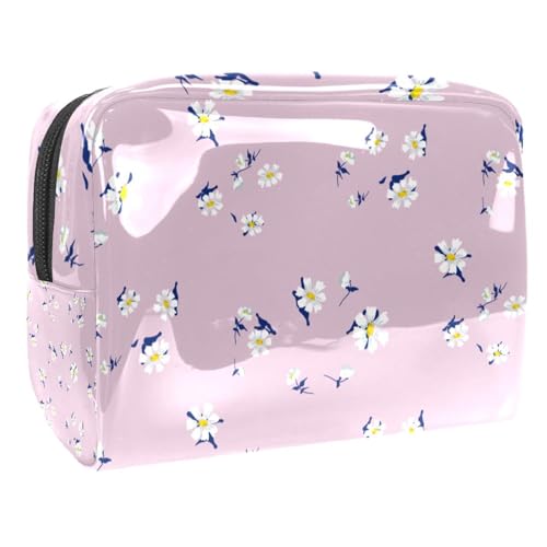 Sac cosmétique voyage à fleurs grande trousse maquillage double zip pour valise