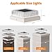 APONUO Solar Post Cap Lights, 8-Pack Fence Post Solar Lights with 20 Lumens 3-Sided Panoramic Glow, IP65 Waterproof Fence, Deck, Patio, Garden Decor, Easy No-Tool Install for 4x4 5x5 Posts, White