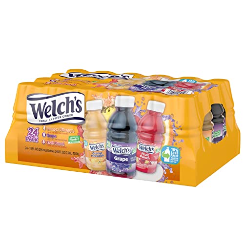 Welch's Variety Pack - Orange Pineapple, Grape And Fruit Punch - No Preservatives - Rich Source Of Vitamin C - Ready Set Gourmet Donate A Meal Program - 4 Pack (10Oz / 24Pk Each) #TOP4