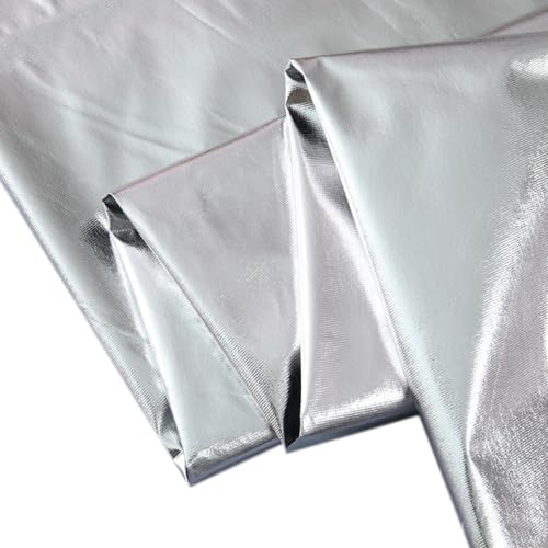 Wambere Tissu d'ameublement 100 cm × 150 cm - Tissu pour rideau de mariage - Tissu à coudre - Tissu patchwork au mètre - Tissu pour spectacles de scène, tissu de fond pour costumes de scène, argenté