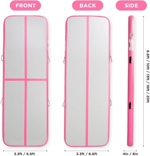 KIKILIVE Airtrack, 3m (Farbe Rosa) - 2