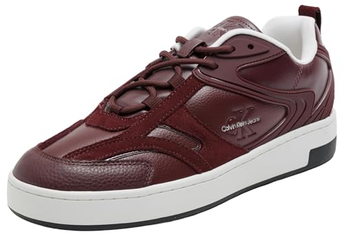 Calvin Klein Damen Cupsole Sneaker Basket Low Perlmuttoptik, Andorra/Bright White (Rot), 41 Calvin Klein Damen Cupsole Sneaker Basket Low Perlmuttoptik, Andorra/Bright White (Rot), 41