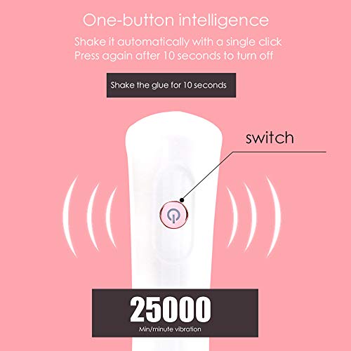 MOGOI Nail Lacquer Shaker,Portable Electric Liquid Mixer Evenly Shaking Machine, Nail Polish Shaker For Eyelash Glue Nail Polish Tattoo Ink