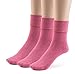 Silky Toes Womens Soft Rayon From Bamboo Dress Socks Crew Seamless Toe Turn Cuff Socks 3-6 Pairs (9-11, Mauve -3 Pairs)