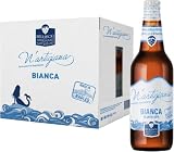 Birra Artigianale N’Artigiana Bianca 33cl | Birra Blanche Napoletana con Puro Malto d’Orzo e Frumento ad Alta Fermentazione | 4,5% Vol | Cassa da 12 Bottiglie